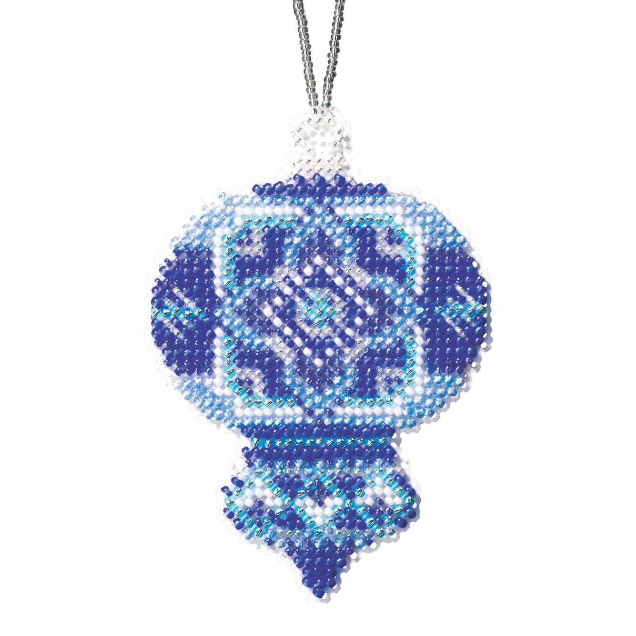 Azure Medallion Beaded Cross Stitch Ornament Kit Mill Hill 2019 Beaded  Holiday MH211912