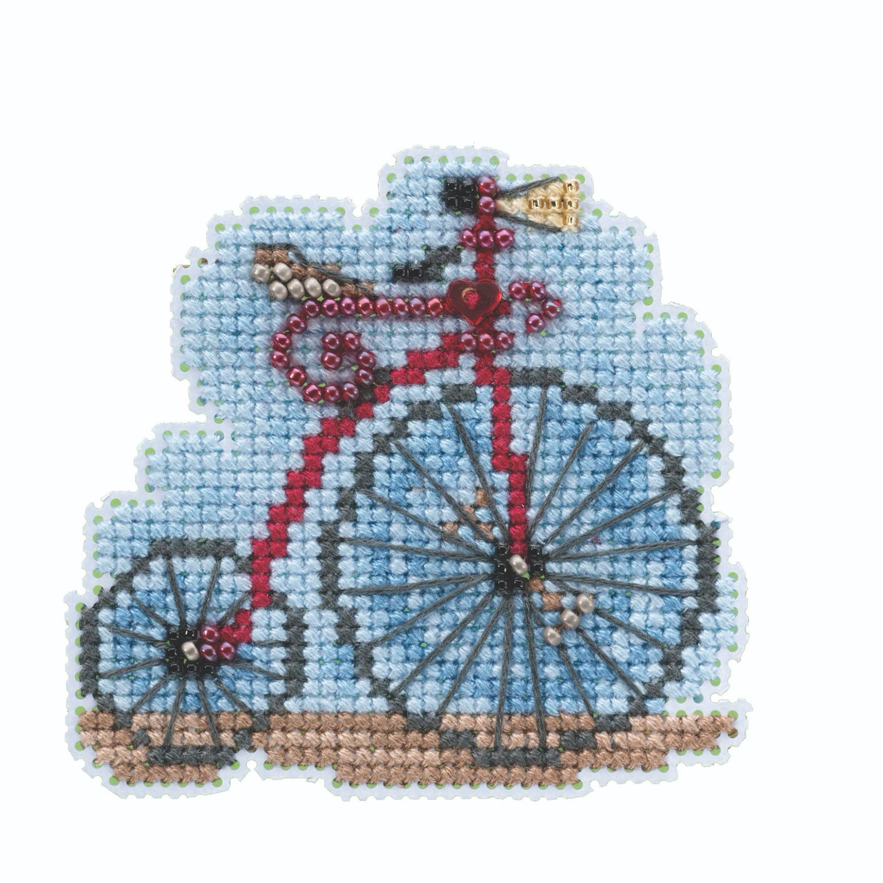 Vintage Bicycle Beaded Cross Stitch Kit Mill Hill 2020 Spring Bouquet MH182011