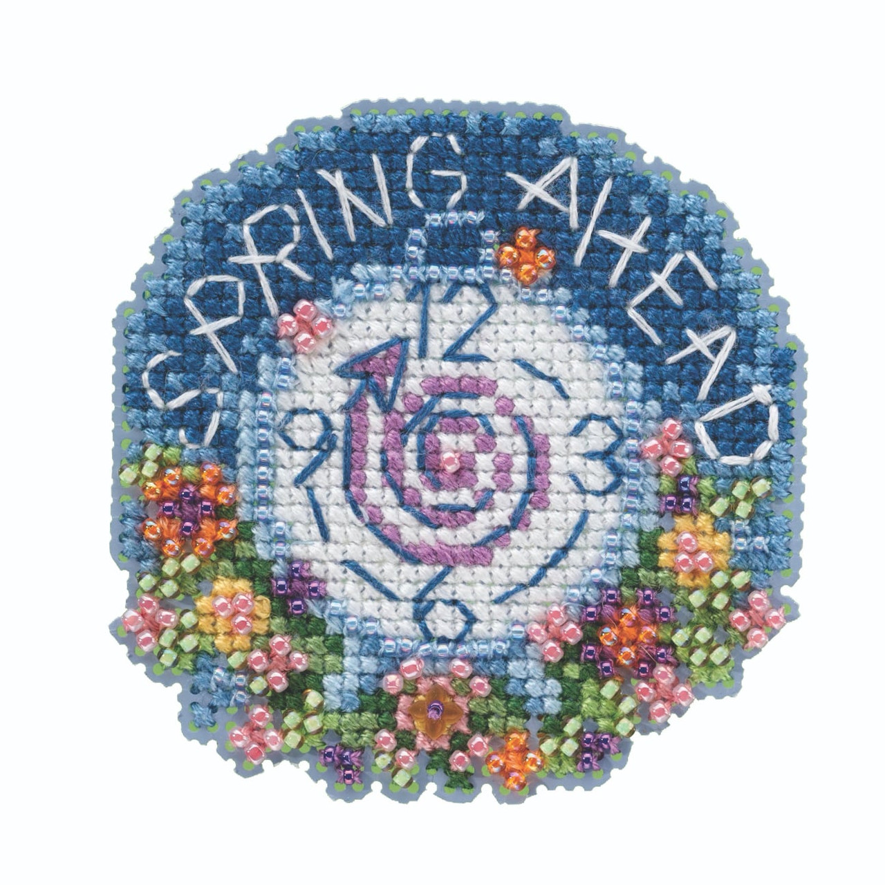 Spring Ahead Beaded Cross Stitch Kit Mill Hill 2020 Spring Bouquet MH182013