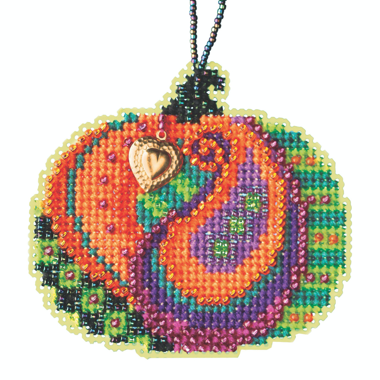 Persian Pumpkin Beaded Counted Cross Stitch Kit Mill Hill 2020 Ornament MH162026