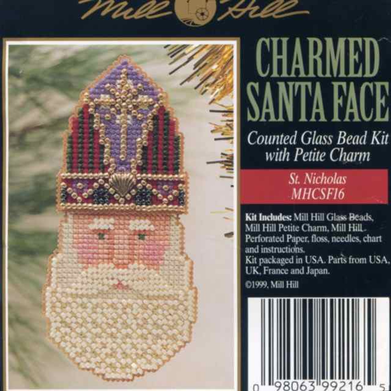 St Nicholas Beaded Ornament Kit Mill Hill 1999 Charmed Santa Faces