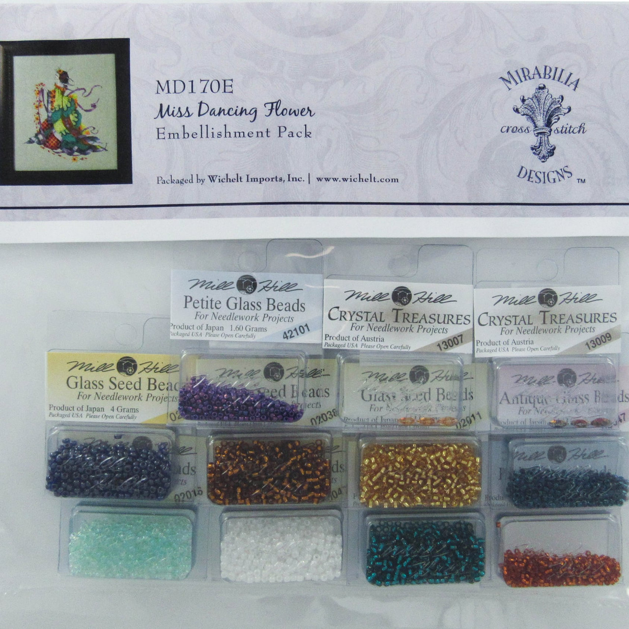 Mill Hill Bead Embellishment Pack for Miss Dancing Flower Kit Cross Stitch Chart Beads Silk Floss MD170 Mirabilia Nora Corbett