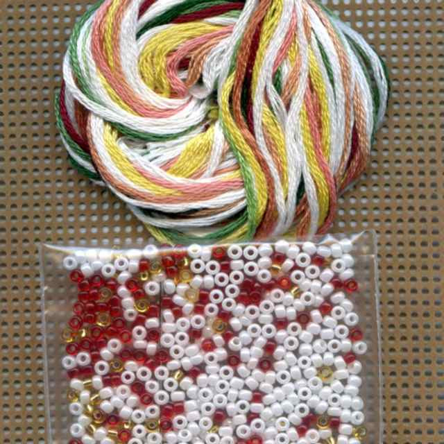 San Nicolo Beaded Ornament Kit Mill Hill 1999 Charmed Santa Faces