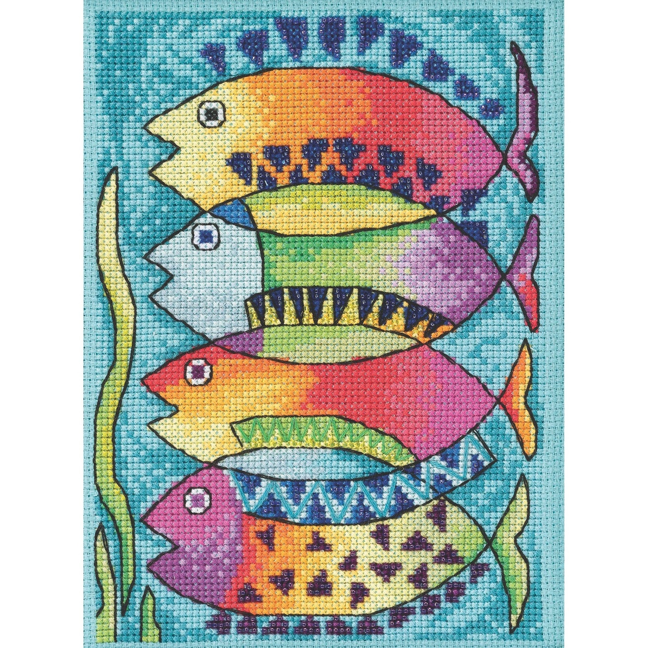 Peces Cross Stitch Kit Mill Hill 2021 Laurel Burch LB302112