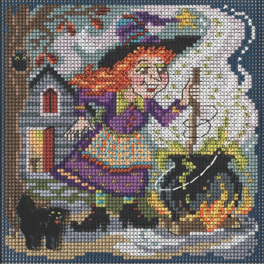 Witch's Brew Cross Stitch Kit Mill Hill 2021 Buttons & Beads