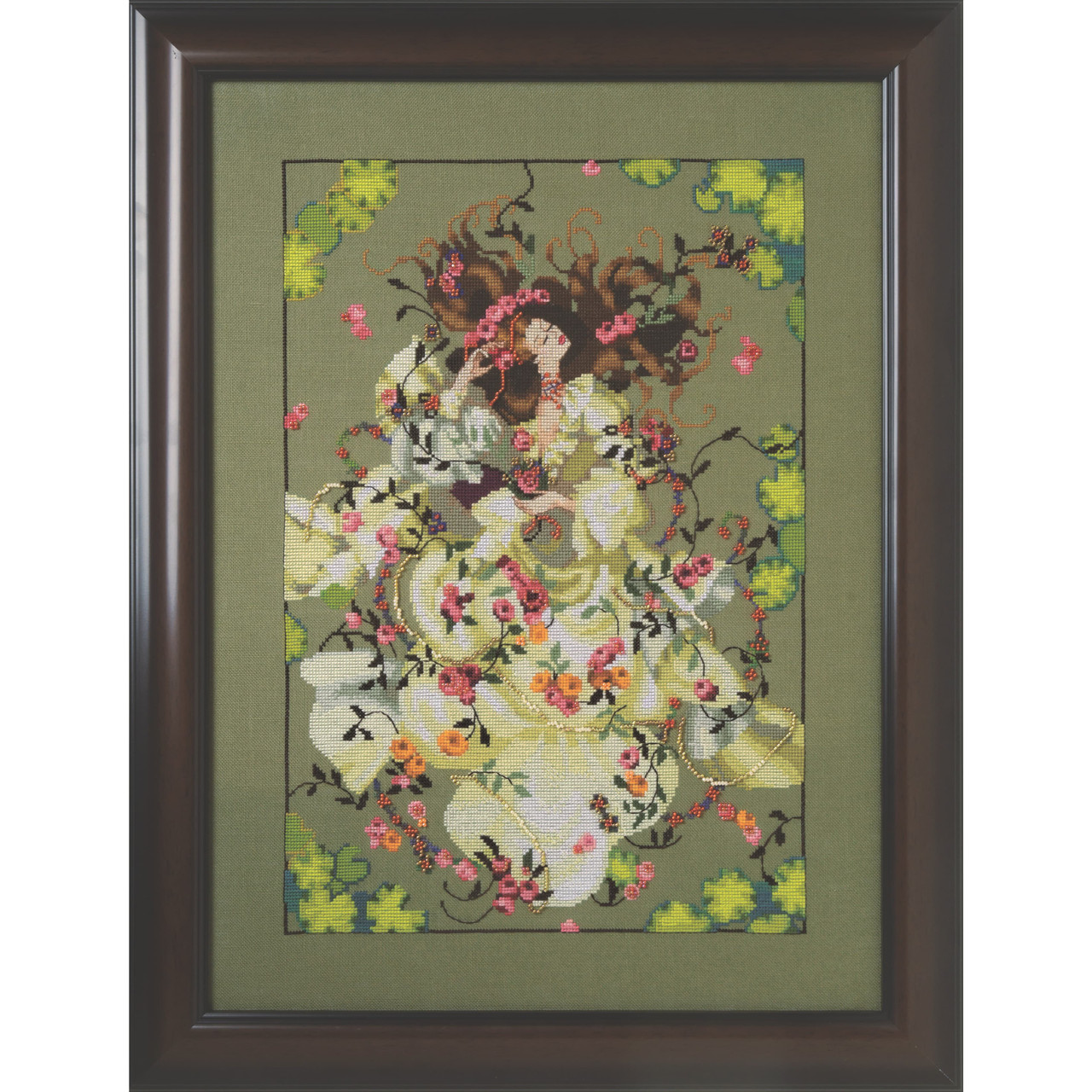 Ophelia Kit Cross Stitch Chart Beads Floss MD175 Mirabilia Nora