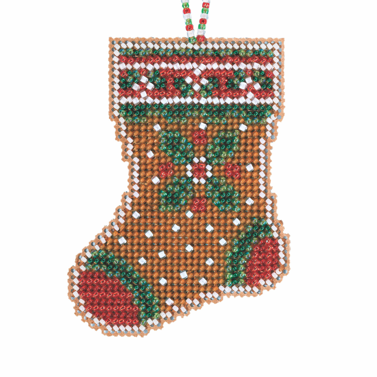 Gingerbread Stocking Cross Stitch Ornament Kit Mill Hill 2021