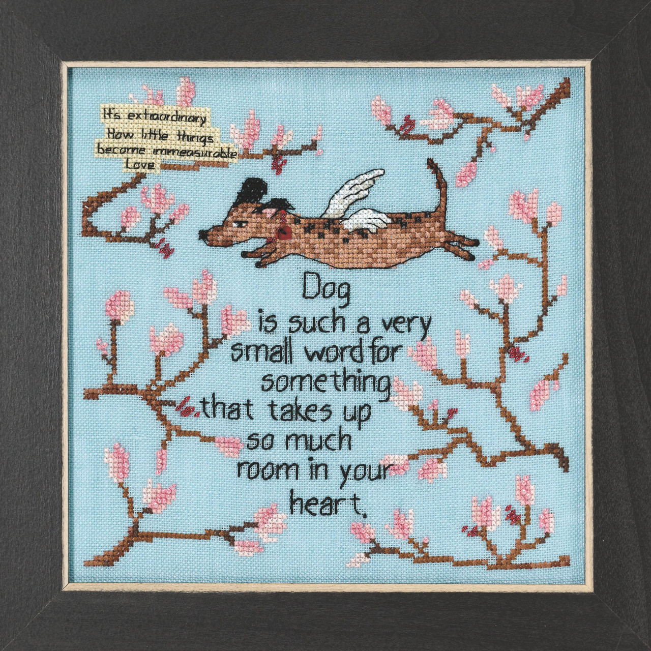 Dog is a Small Word Beaded Cross Stitch Kit Curly Girl 2021 Mill