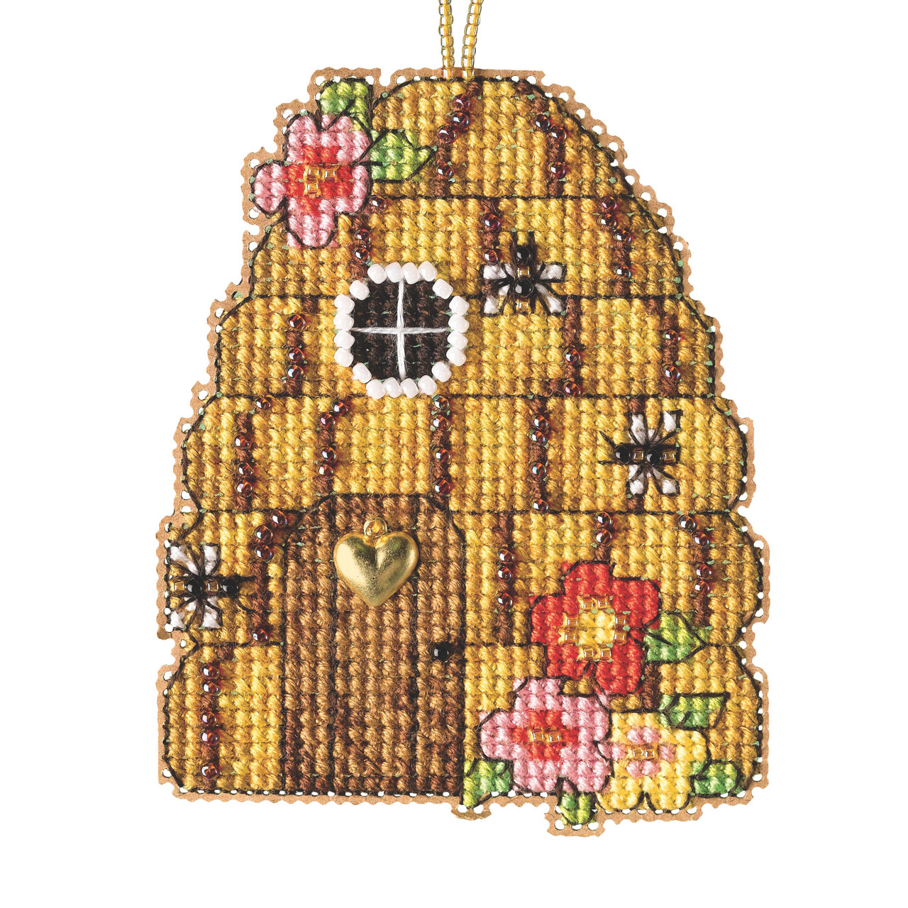 Beehive House Counted Cross Stitch Kit Mill Hill 2022 Garden Gnomes MH162214