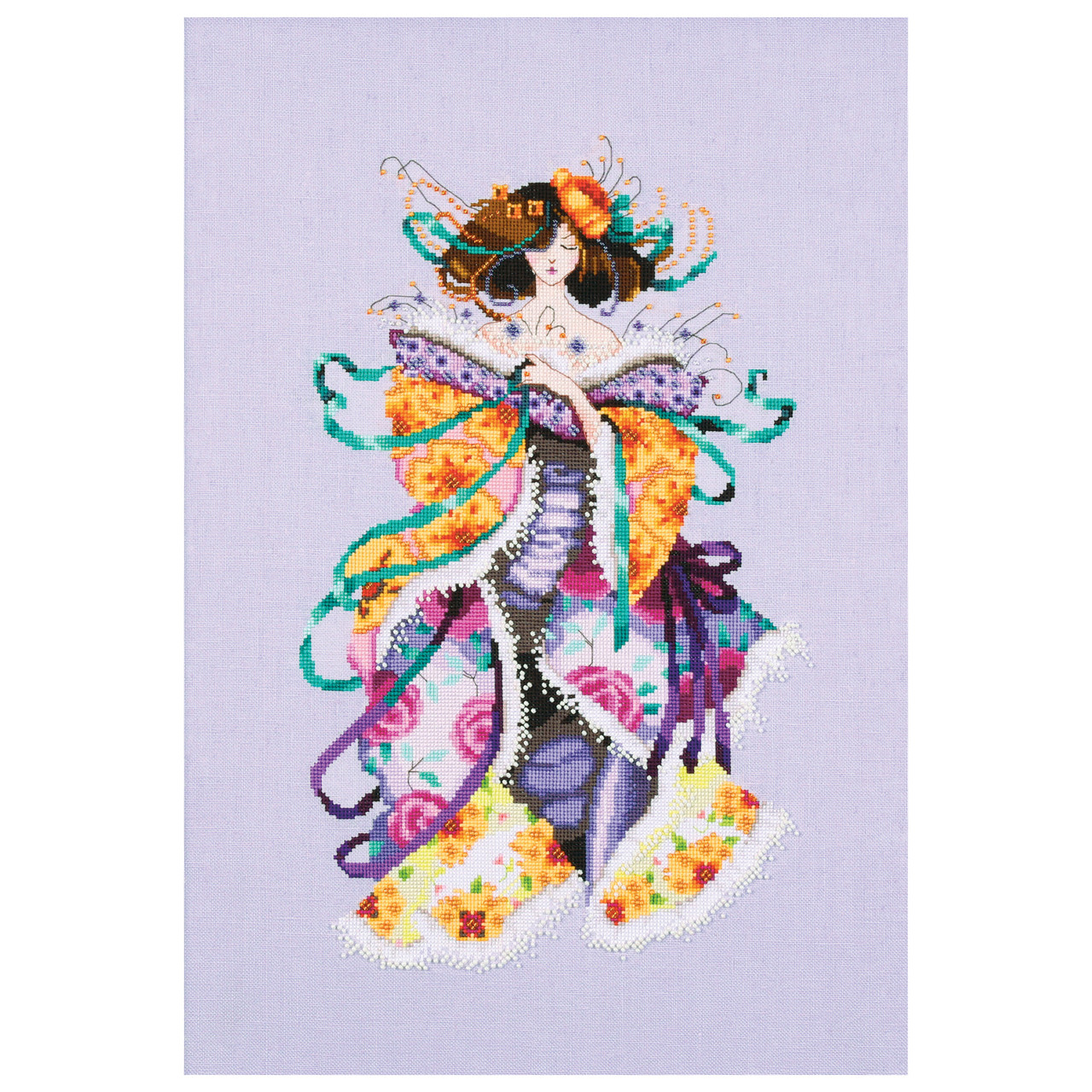 Blossom Kit Cross Stitch Chart Beads MD180 Mirabilia Nora Corbett