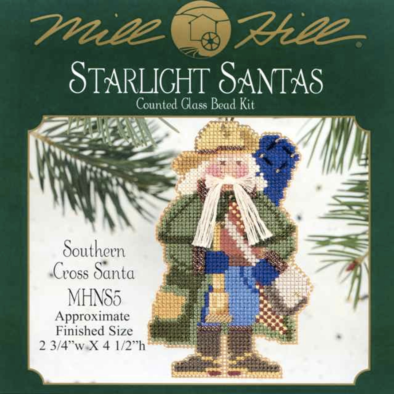 Southern Cross Santa Bead Ornament Kit Mill Hill 2000 Starlight Santas