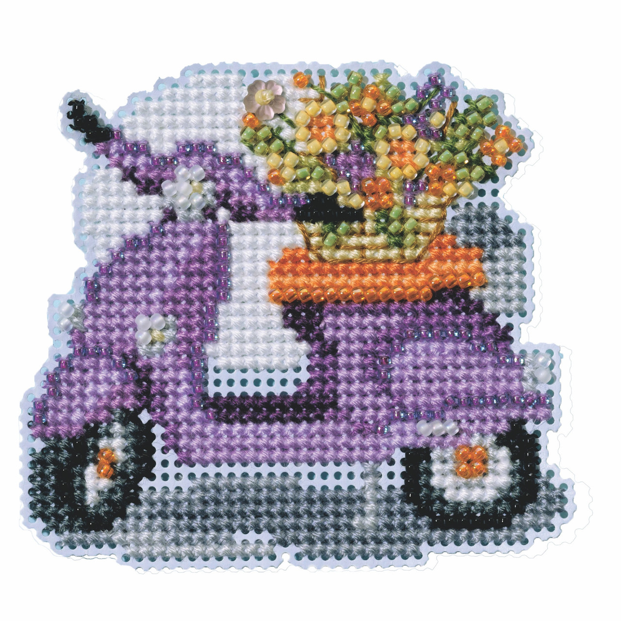 Scooter Counted Cross Stitch Kit Mill Hill 2023 Spring Bouquet MH182313