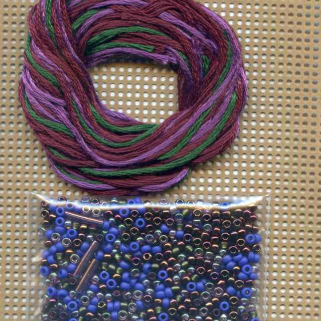 Royal Mauve Dragonfly Bead Ornament Kit Mill Hill 2000 Spring Bouquet