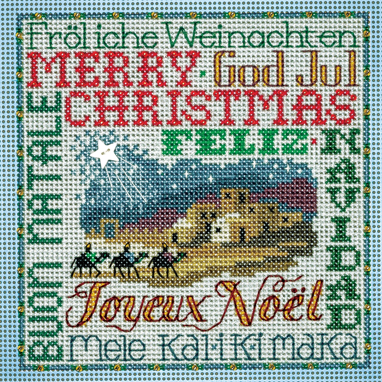 Christmas Greetings Cross Stitch Kit Mill Hill 2023 Buttons Beads Winter  MH142336