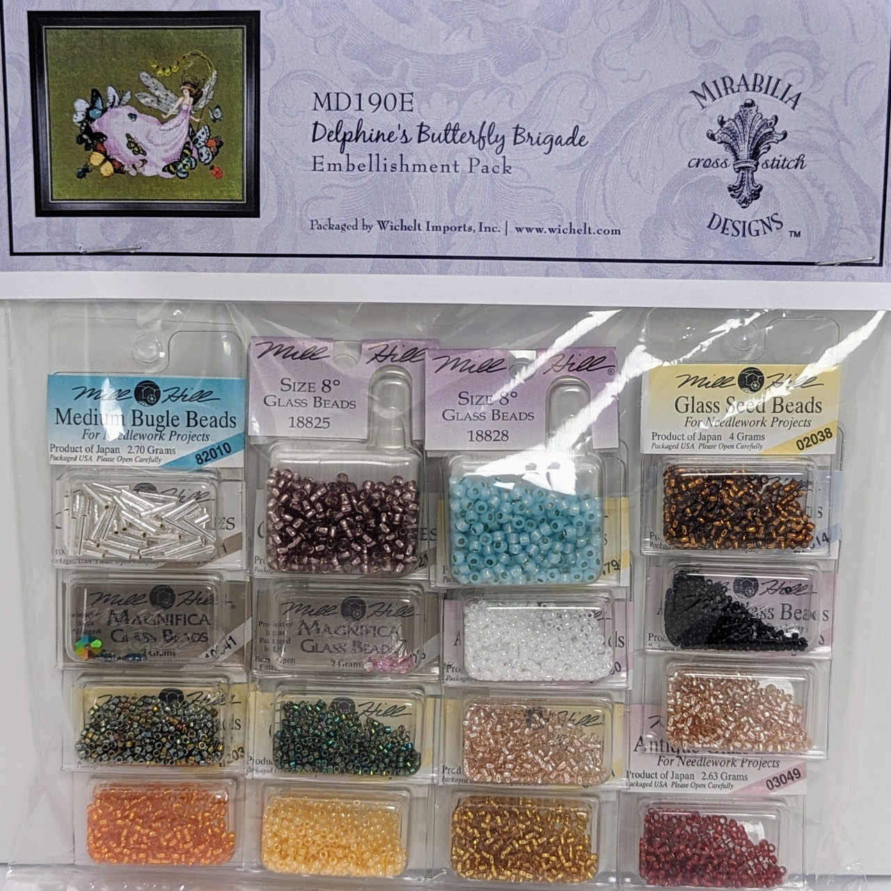 Delphine's Butterfly Brigade Cross Stitch Kit Chart Beads Silk