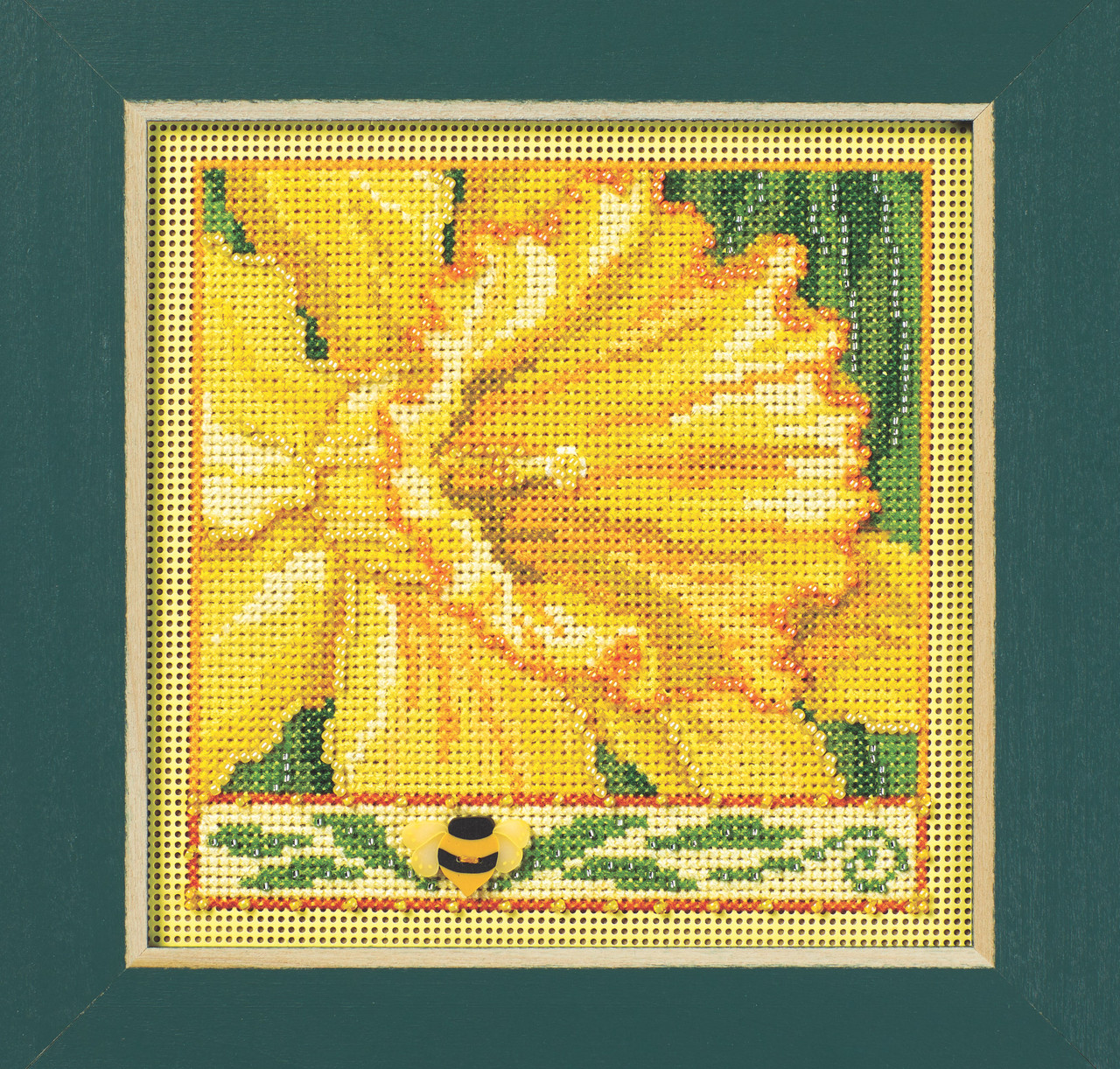 Daffodil Cross Stitch Kit Mill Hill 2024 Buttons & Beads Spring MH142411