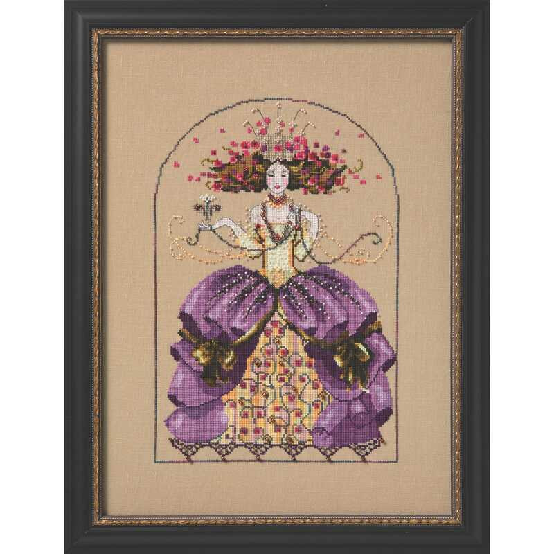 The Empress Cross Stitch Kit Chart Beads Silk Floss Mirabilia Nora Corbett MD198