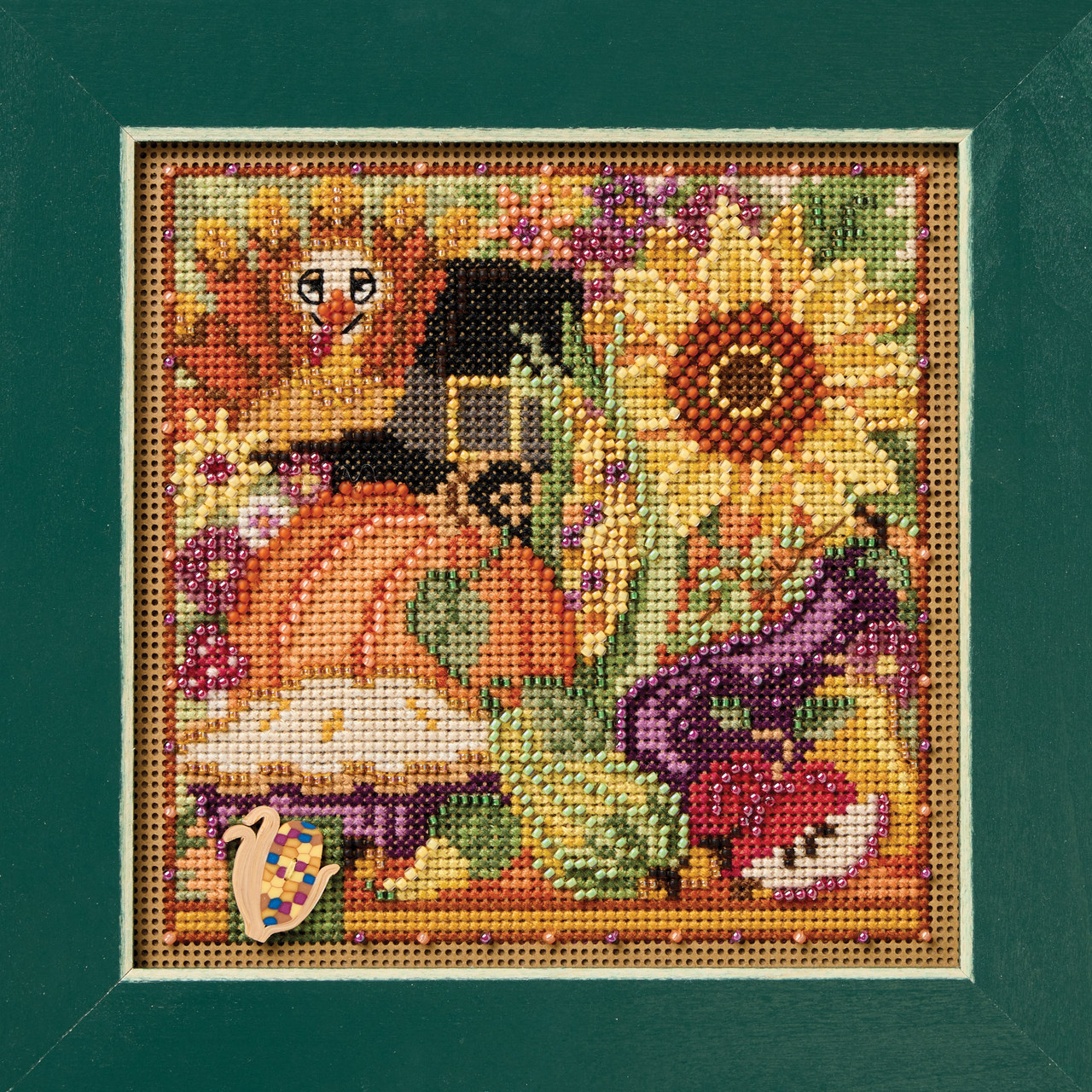 Fall Collage Cross Stitch Kit Mill Hill 2026 Buttons & Beads Autumn MH142621