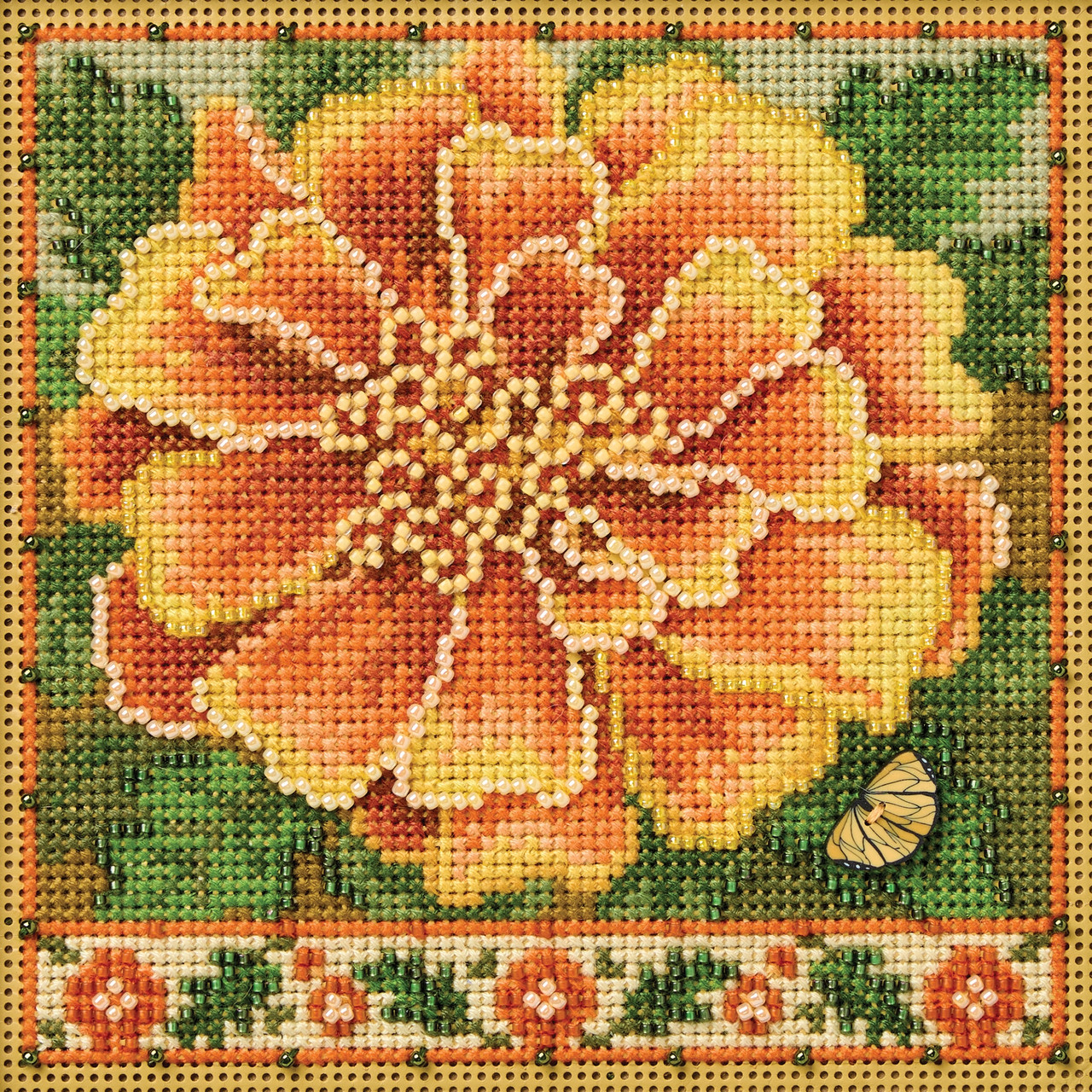 Marigold Cross Stitch Kit Mill Hill 2026 Buttons & Beads Autumn