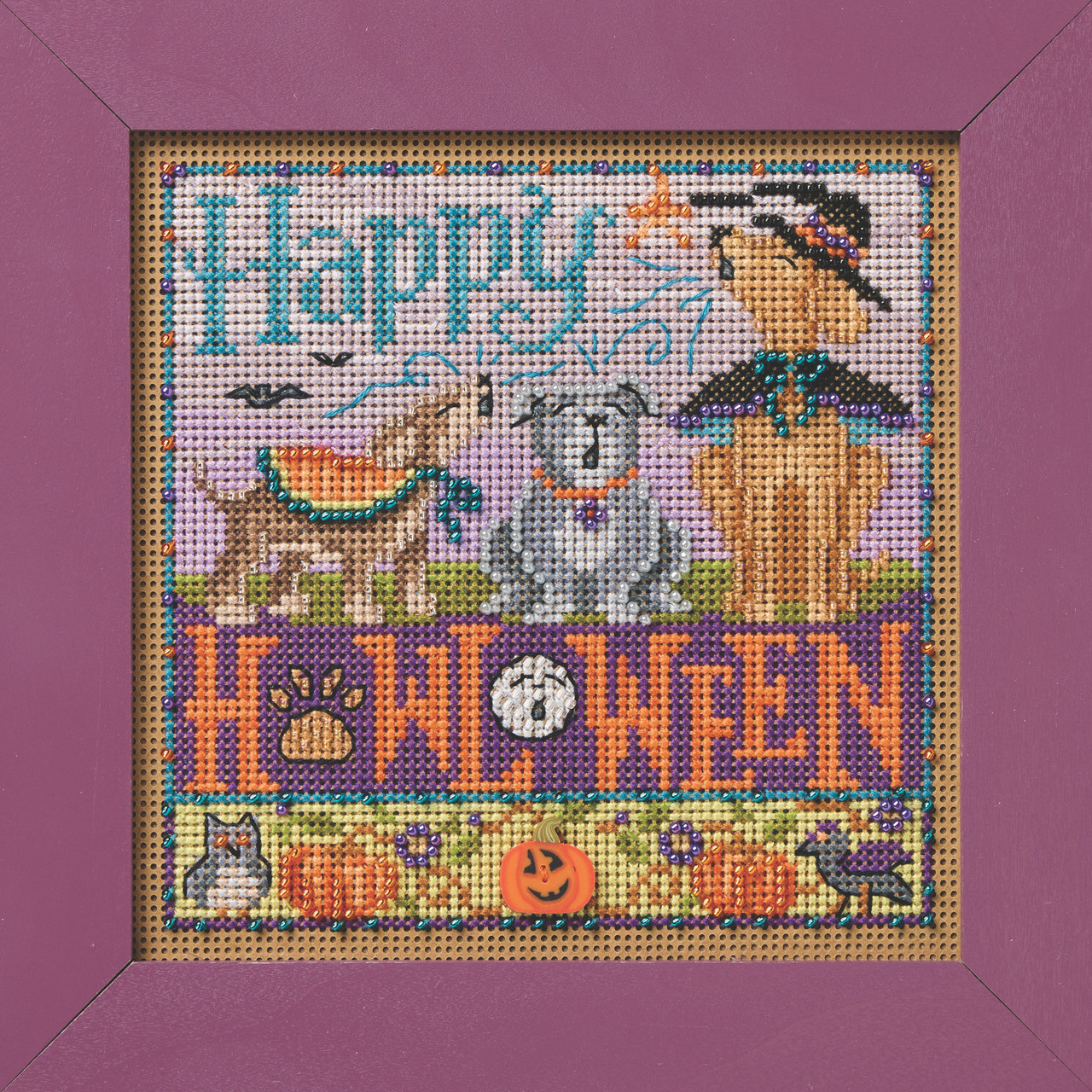 Howl-oween Cross Stitch Kit Mill Hill 2026 Buttons & Beads Autumn MH142626