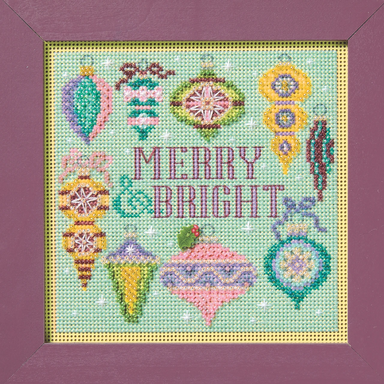 Merry & Bright Counted Cross Stitch Kit Mill Hill 2026 Buttons & Beads Winter MH142634