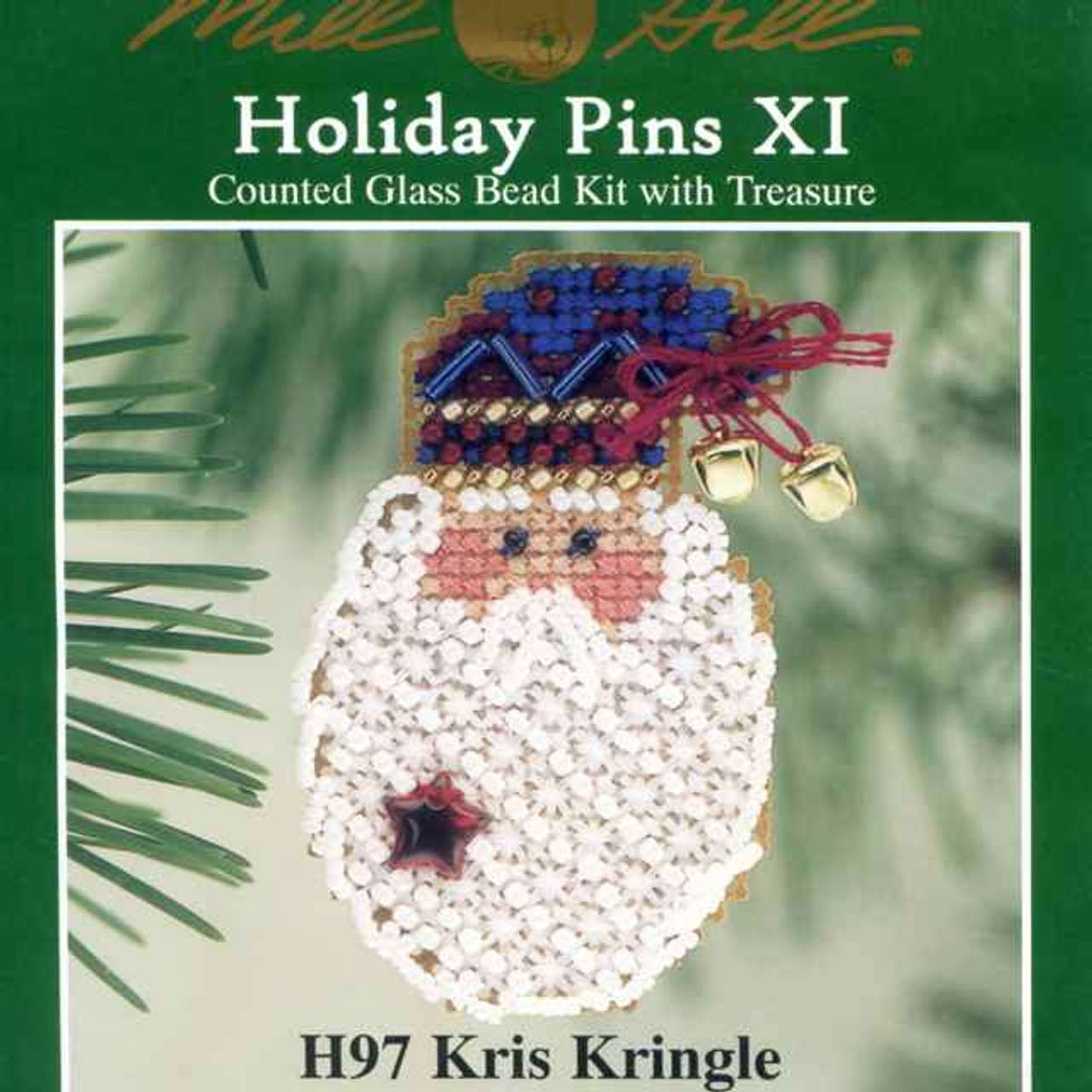 Kris Kringle 2001 Bead Cross Stitch Kit Mill Hill 2001 Winter Holiday