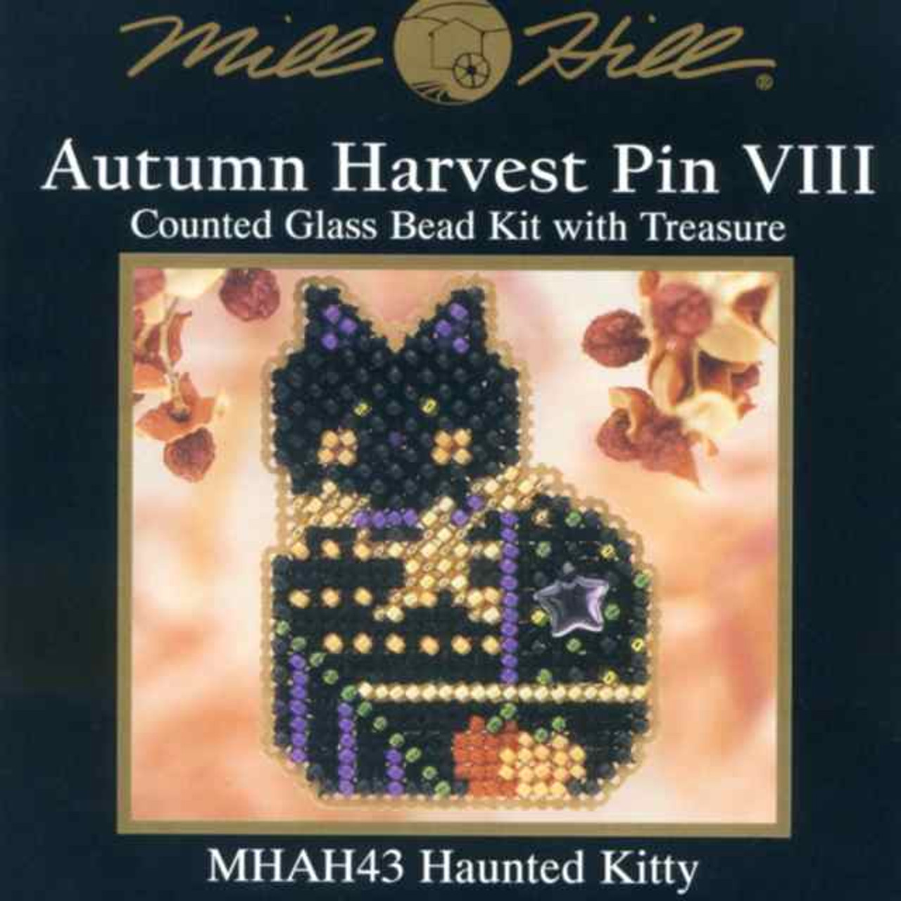 Haunted Kitty Halloween Bead Kit Mill Hill 2001 Autumn Harvest