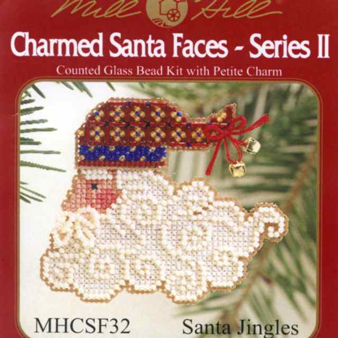Santa Jingles Beaded Ornament Kit Mill Hill 2002 Charmed Santa Faces