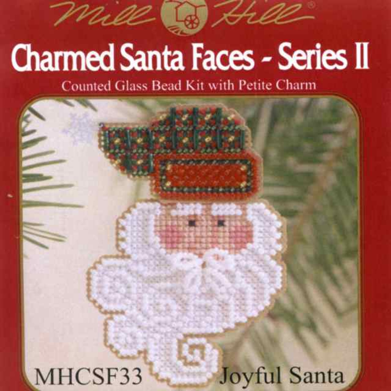 Joyful Santa Beaded Ornament Kit Mill Hill 2002 Charmed Santa Faces