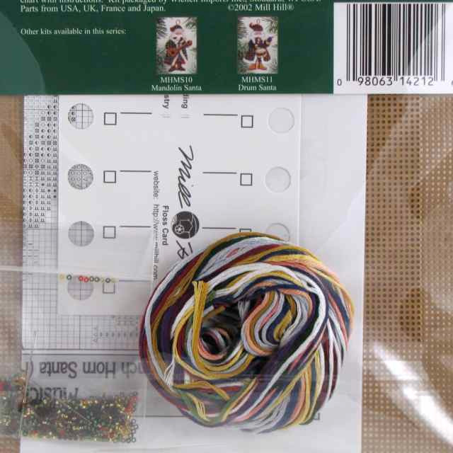 French Horn Santa Bead Ornament Kit Mill Hill 2002 Musical Santas