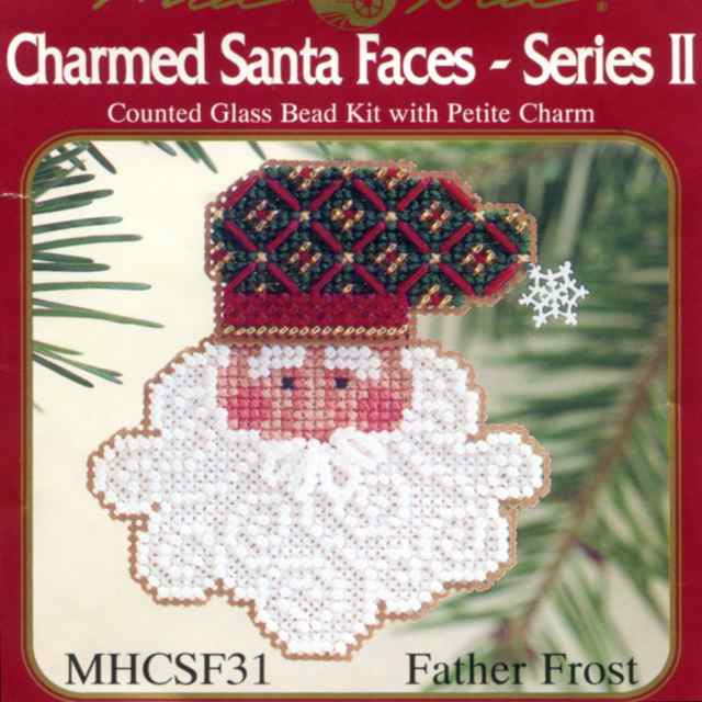 Mandolin Santa Bead Cross Stitch Kit Mill Hill 2002 Musical