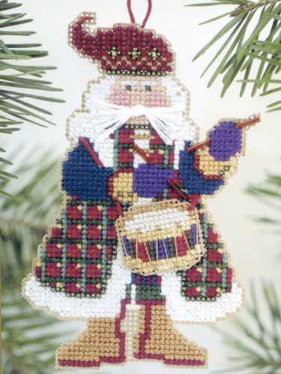 Drum Santa Bead Ornament Kit Mill Hill 2002 Musical Santas