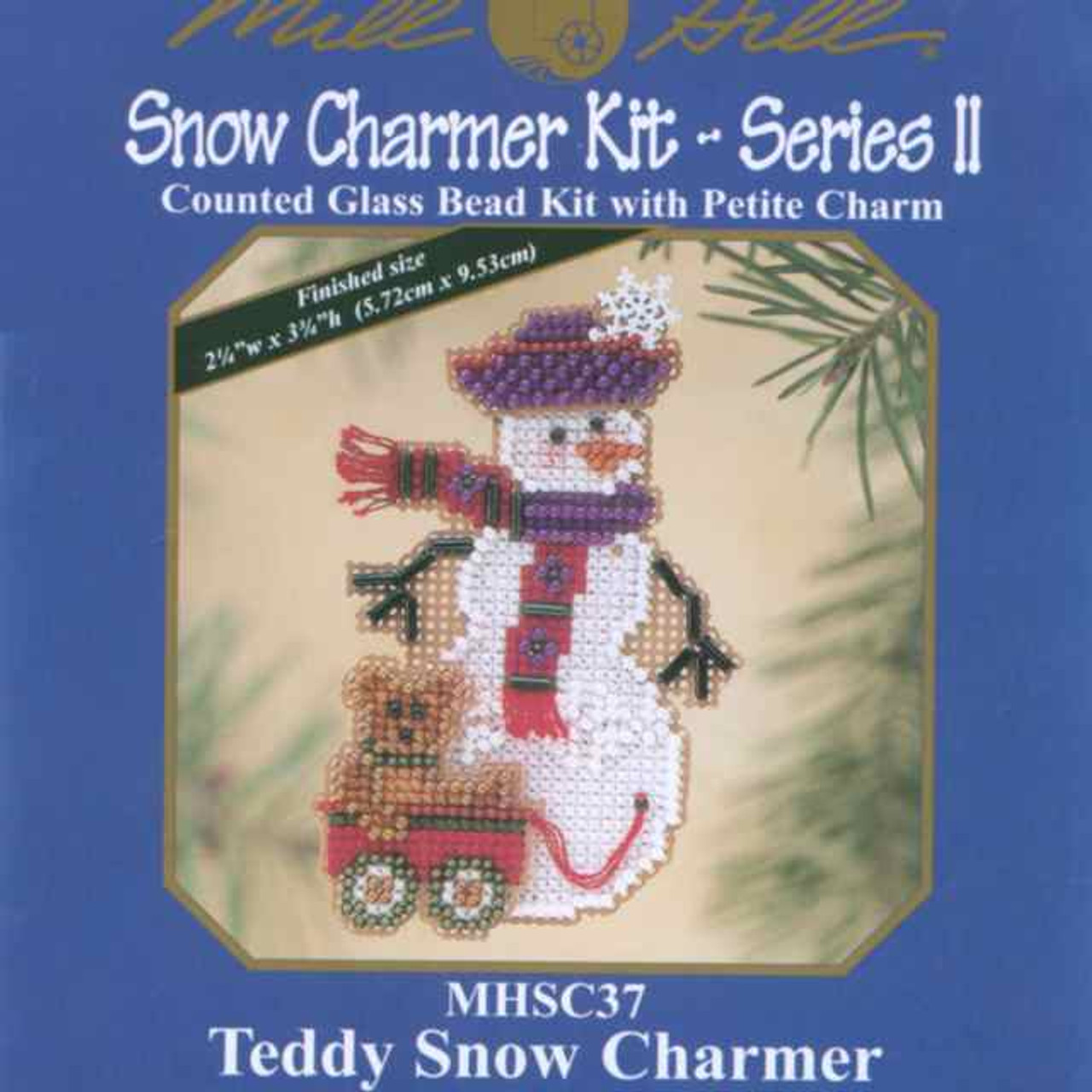 Teddy Snow Charmer Bead Christmas Ornament Kit Mill Hill 2003