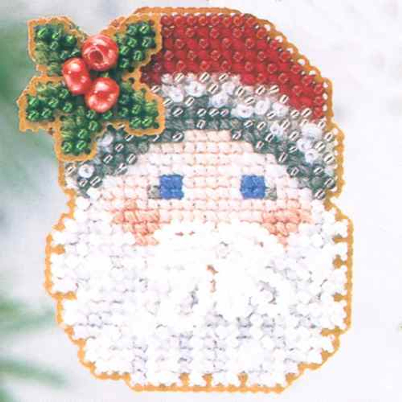 Mistletoe Santa Christmas Ornament Kit Mill Hill 2003 Winter Holiday