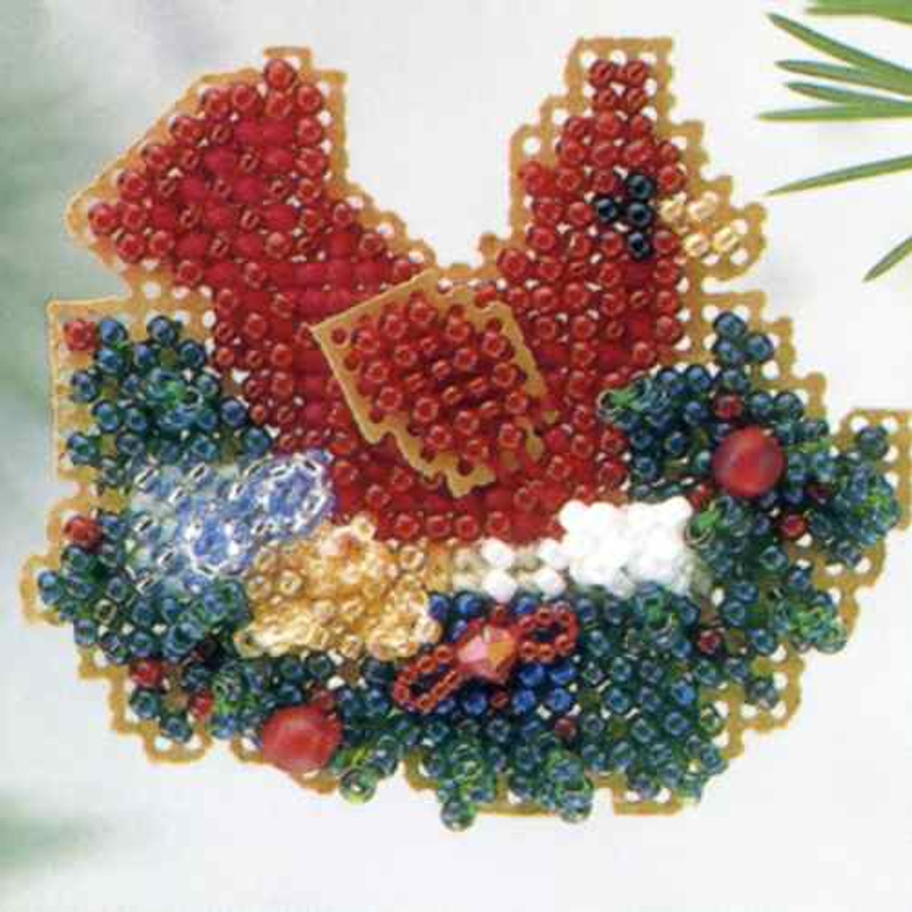 Christmas Nest Cross Stitch Ornament Kit Mill Hill 2003 Winter Holiday