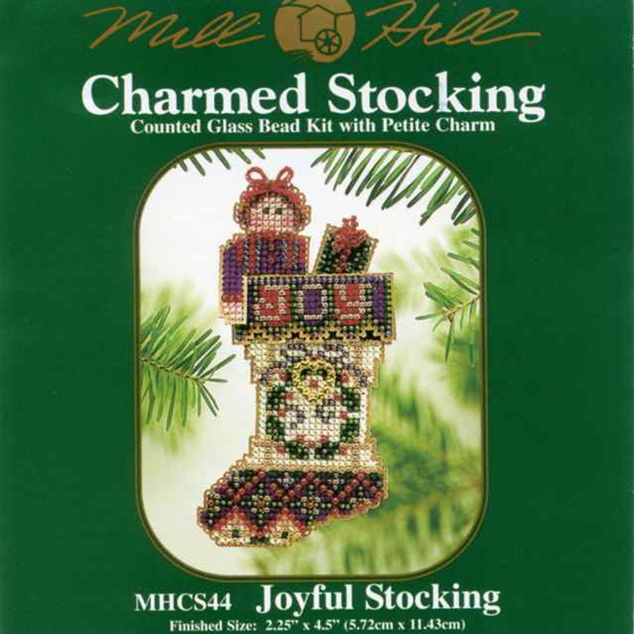 Joyful Stocking Bead Ornament Kit Mill Hill 2004 Charmed Stockings