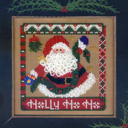 Holly Jolly Season Cross Stitch Kit Mill Hill 2004 Buttons & Beads