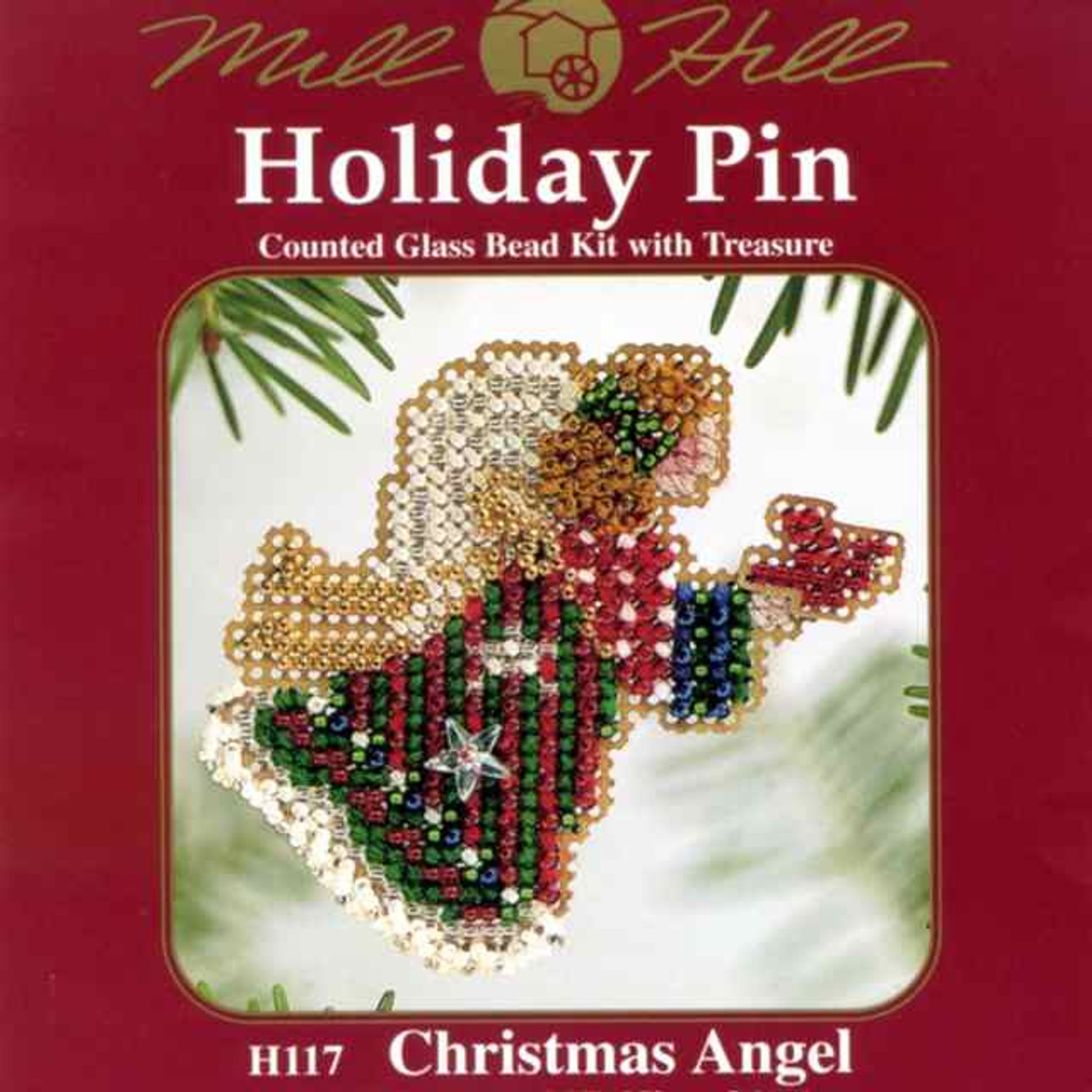 Christmas Angel Beaded Ornament Kit Mill Hill 2004 Winter Holiday
