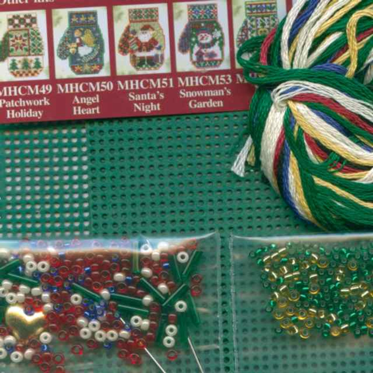 Star Topped Tree Bead Christmas Kit Mill Hill 2005 Mitten Ornaments