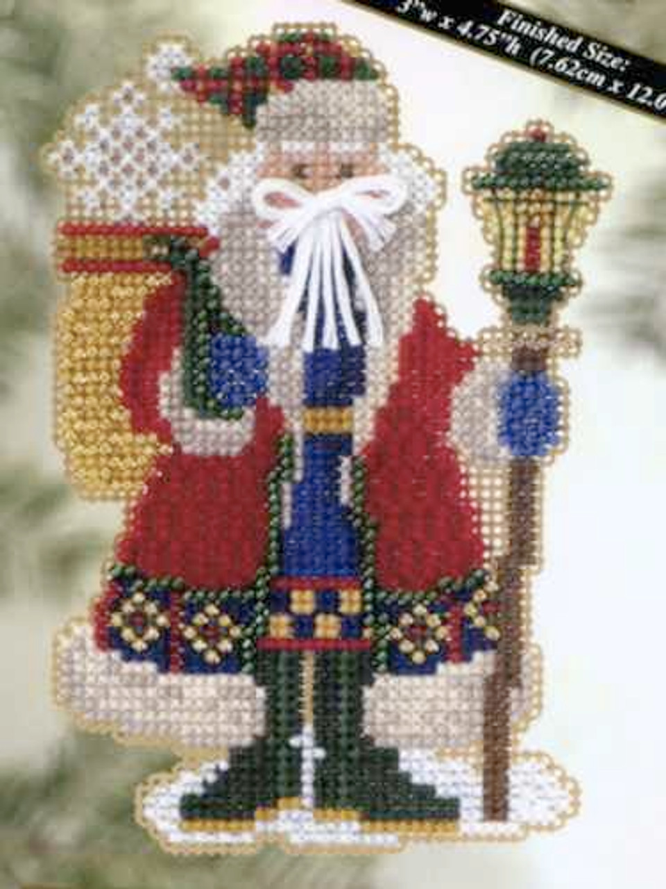 Snow Drift Santa Beaded Cross Stitch Kit Mill Hill 2005 Polar Santas