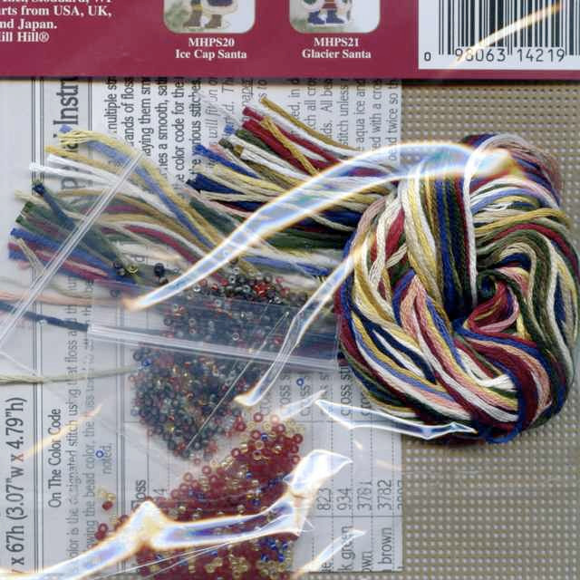 Snow Drift Santa Beaded Cross Stitch Kit Mill Hill 2005 Polar Santas