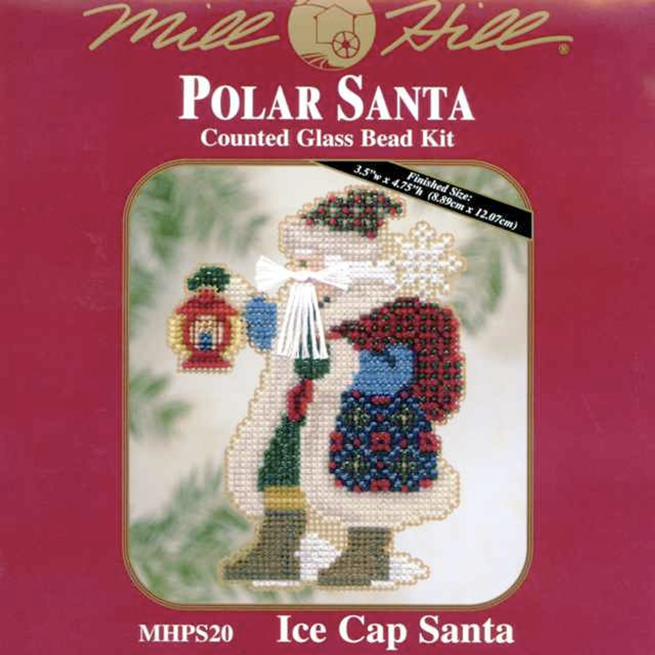 Ice Cap Santa Bead Ornament Kit Mill Hill 2005 Polar Santas