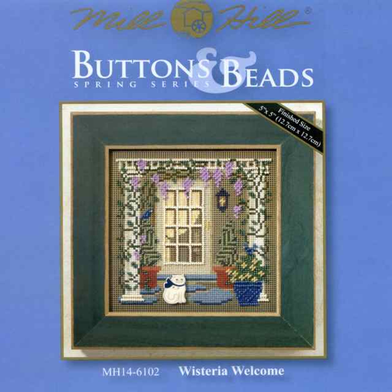 Wisteria Welcome Cross Stitch Kit Mill Hill 2006 Buttons & Beads
