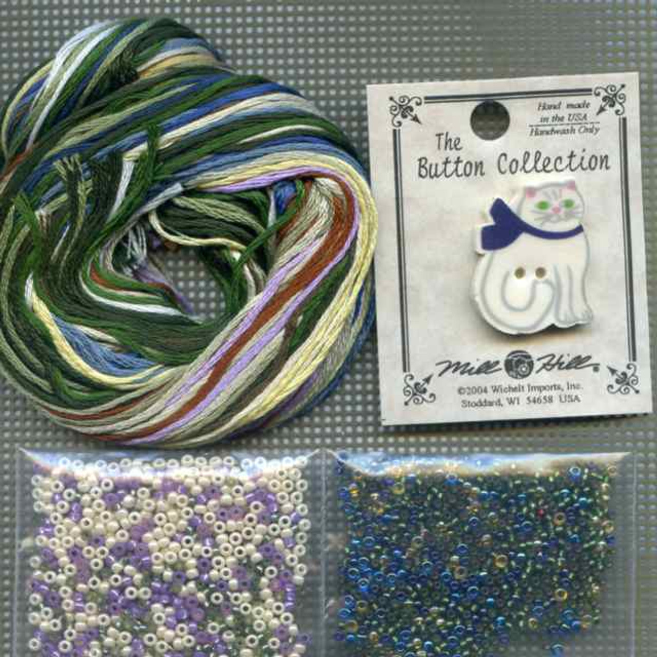 Wisteria Welcome Cross Stitch Kit Mill Hill 2006 Buttons & Beads