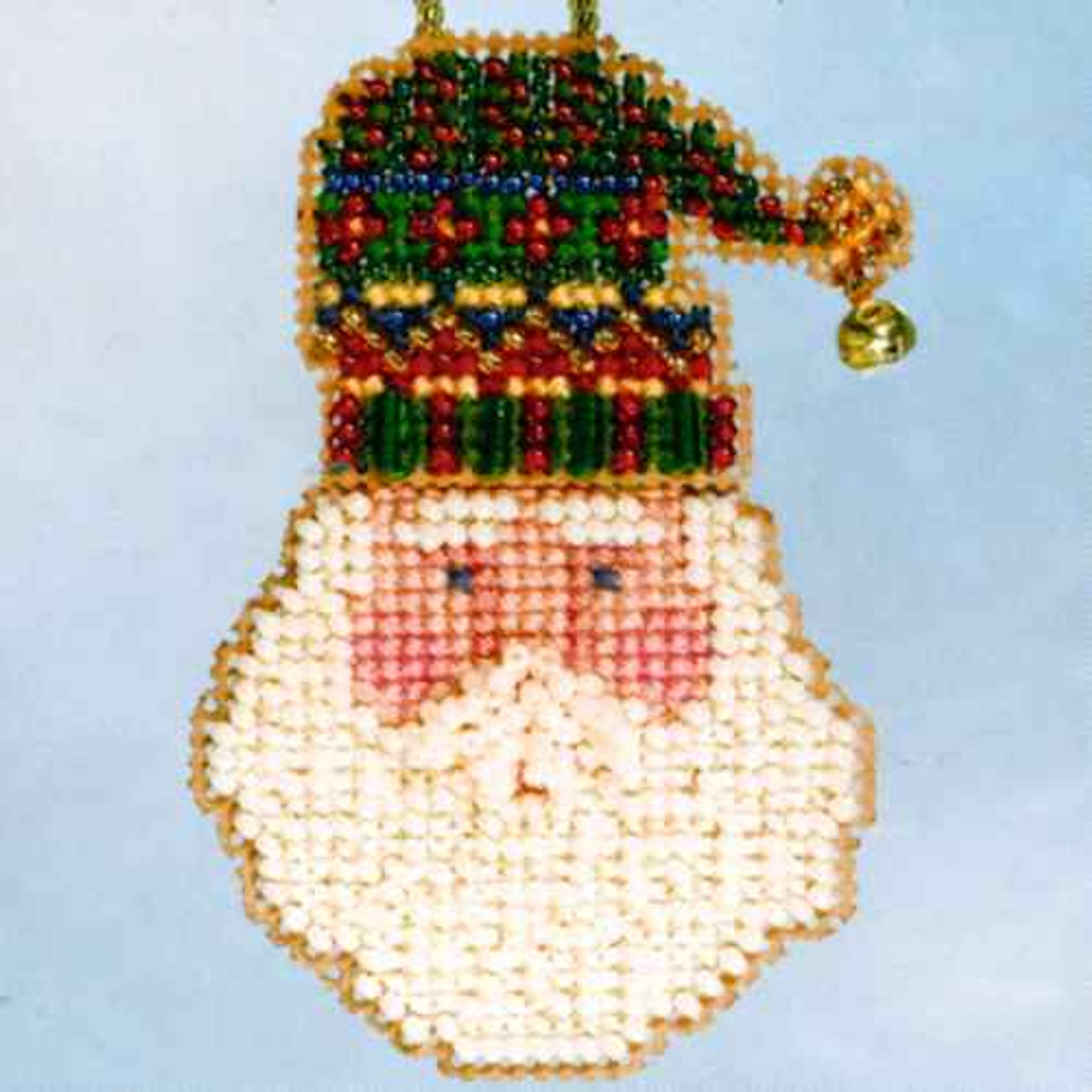 Santa's Hat Beaded Holiday Ornament Kit Mill Hill 2006 Santa's Closet