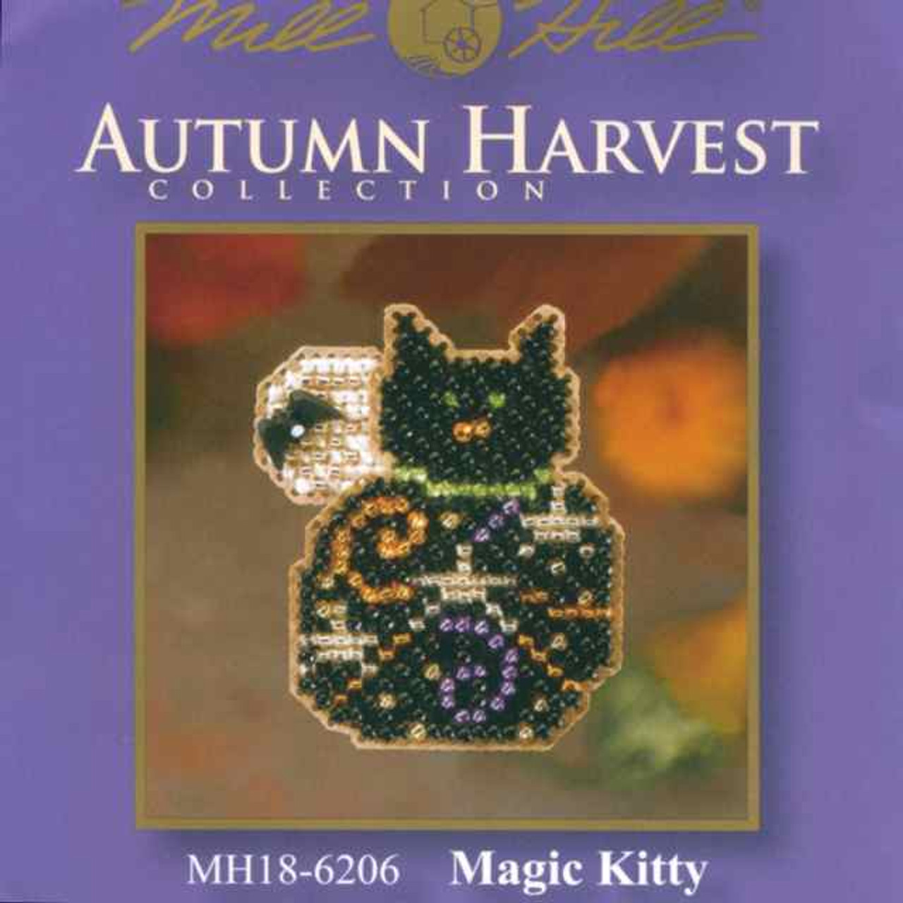 Magic Kitty Halloween Bead Ornament Kit Mill Hill 2006 Autumn Harvest