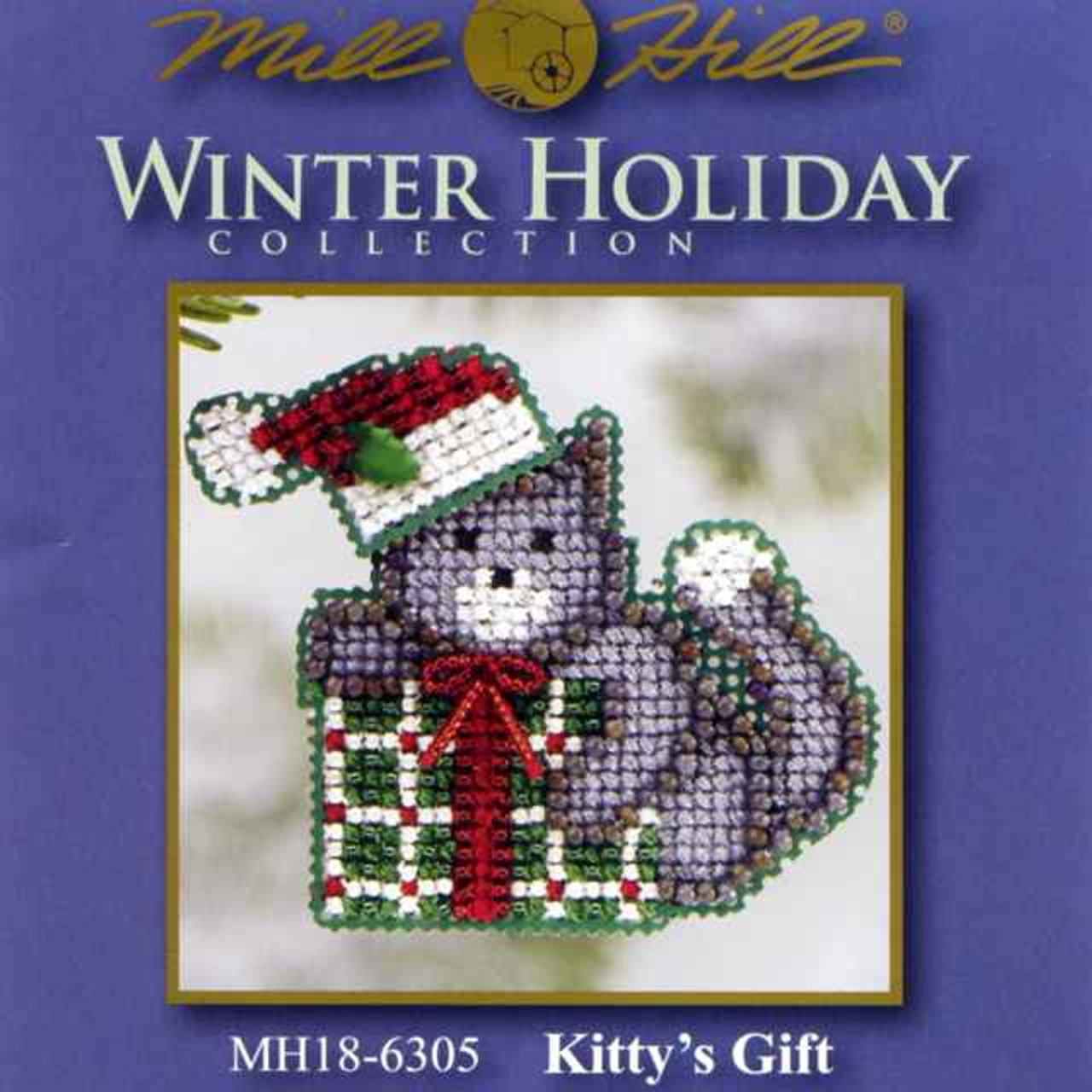 Kitty's Gift Bead Christmas Ornament Kit Mill Hill 2006 Winter Holiday