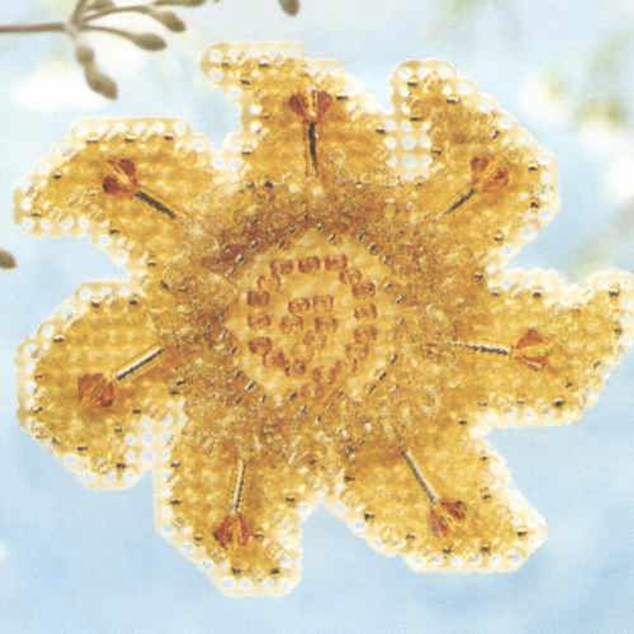 Golden Sun Beaded Cross Stitch Kit Mill Hill 2006 Spring Bouquet