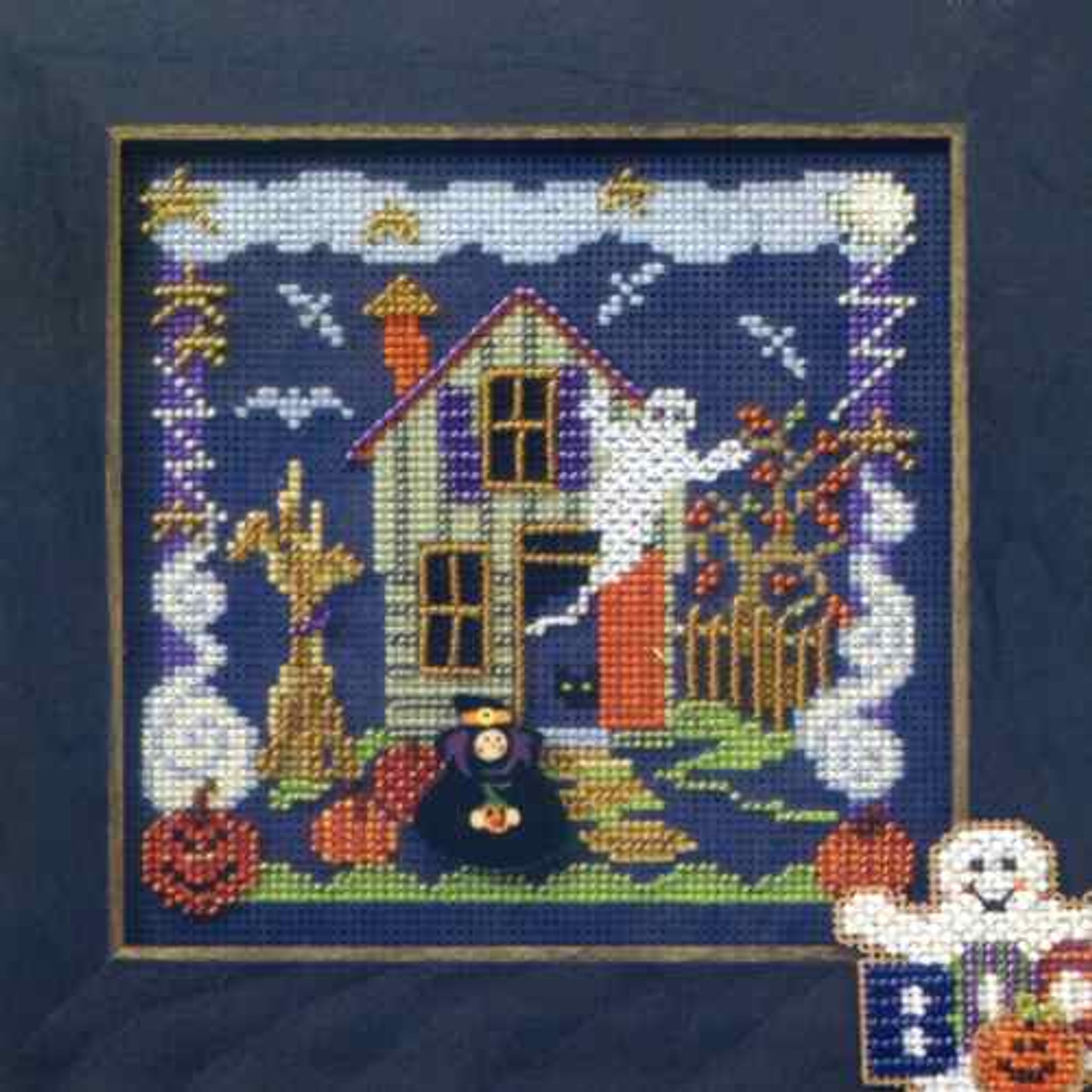 【StitchH_1013】 Boo House Cross Stitch Kit Mill Hill 2006 Buttons & Beads Autumn