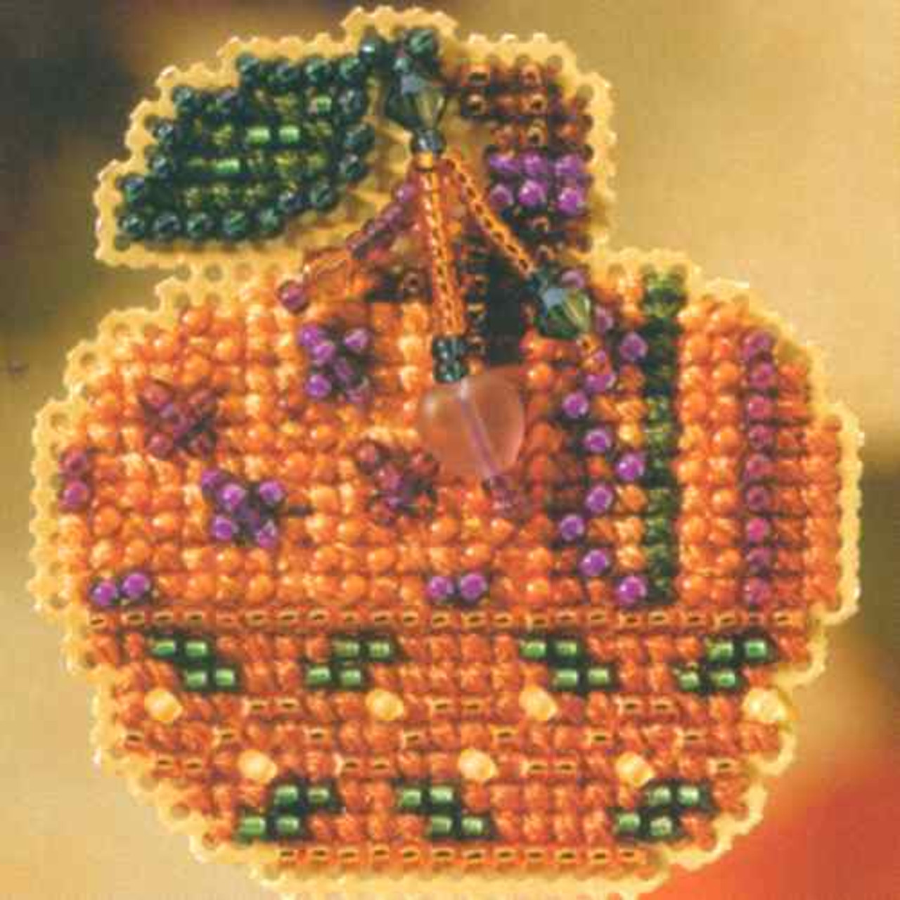 Jeweled Pumpkin Halloween Bead Kit Mill Hill 2007 Autumn Harvest